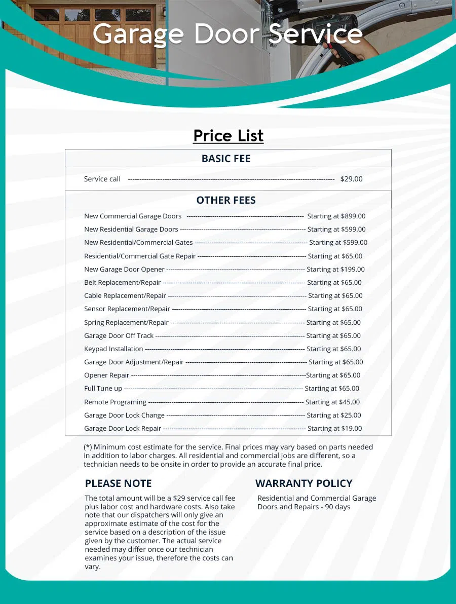 Garage Door Mobile Service Repair Jamaica, NY 347-578-9755